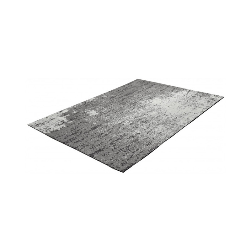 Tapis tissé jacquard gris en coton chenille 190x290 cm Ash  - 2