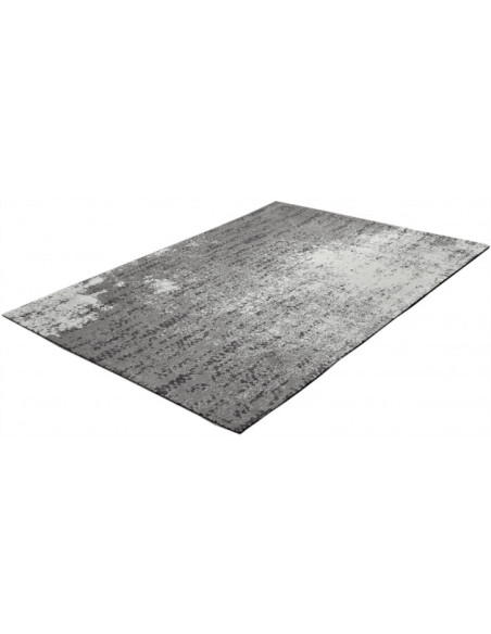 Tapis tissé jacquard gris en coton chenille 190x290 cm Ash  - 2