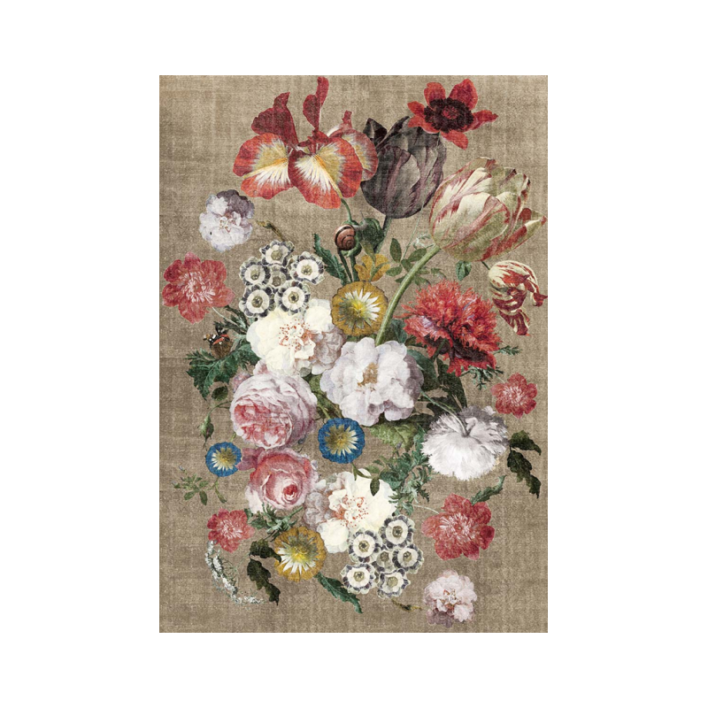 Tapis floral vintage beige 160x230 cm Bouquet  - 1