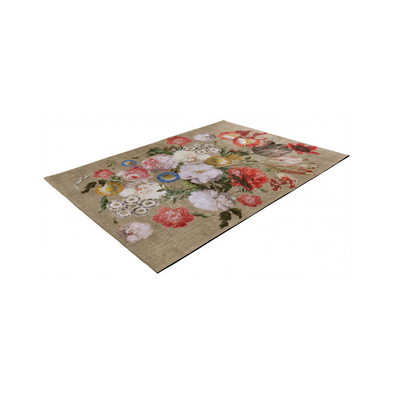 Grand tapis floral vintage beige 190x290 cm Bouquet  - 2