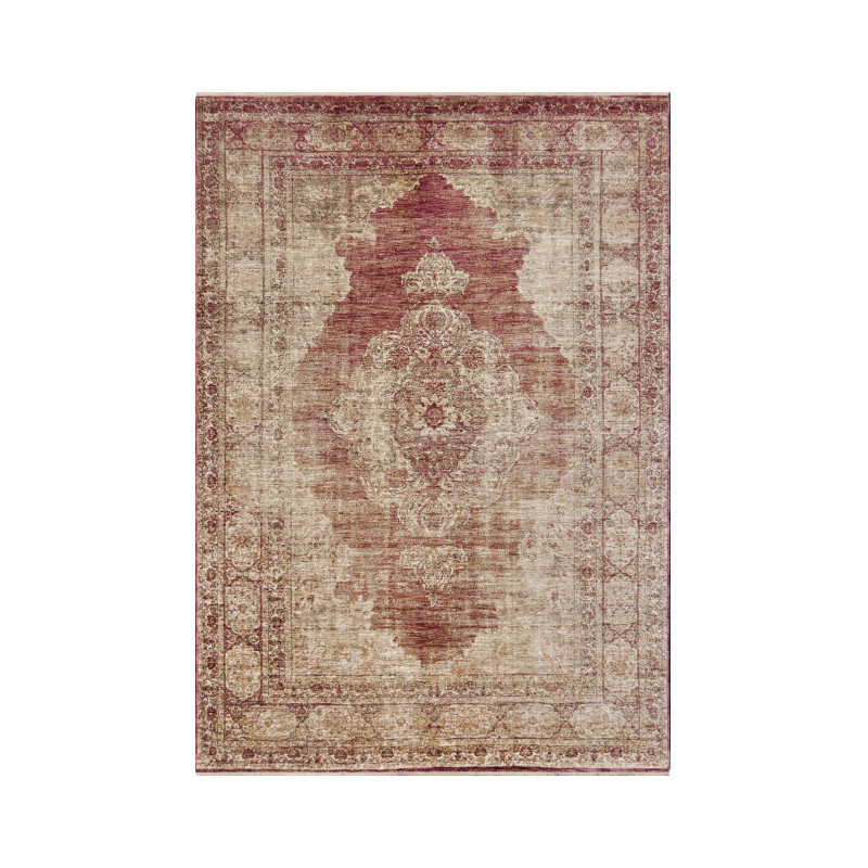 Tapis vintage oriental terracotta et beige en polyester 160x230 cm Avignon  - 1
