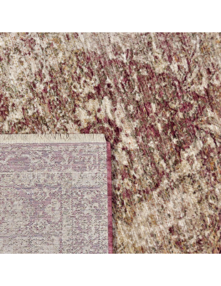 Tapis vintage oriental terracotta et beige en polyester 160x230 cm Avignon  - 4