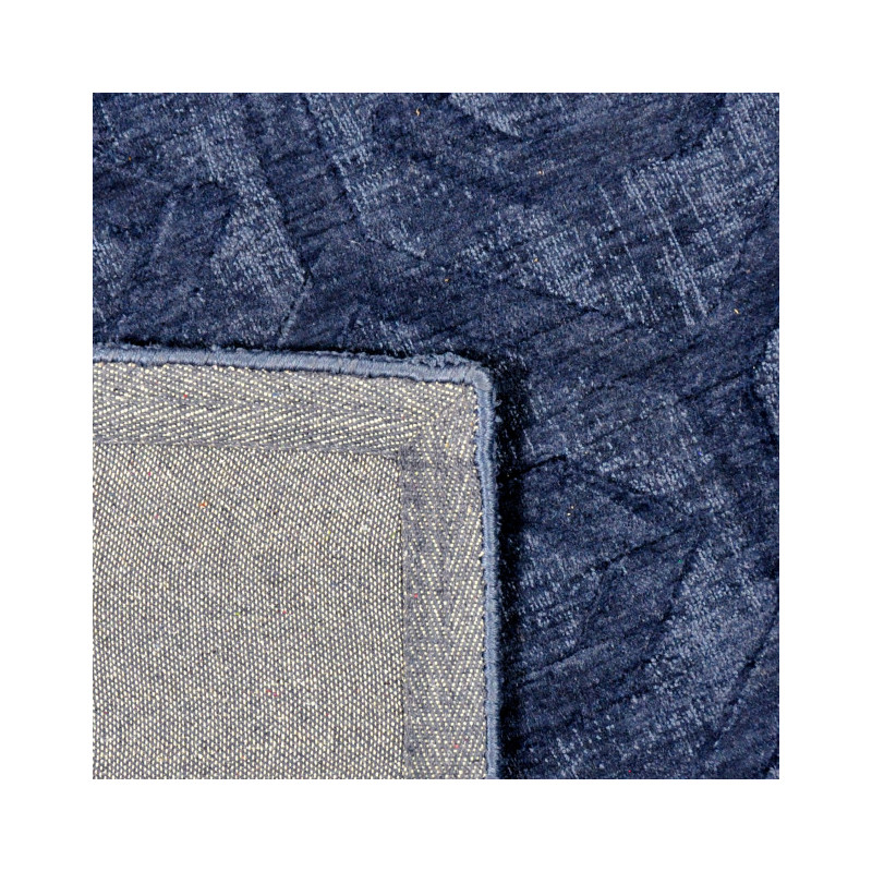 Tapis géométrique bleu marine en polyester 160x230 cm Heraklion  - 4