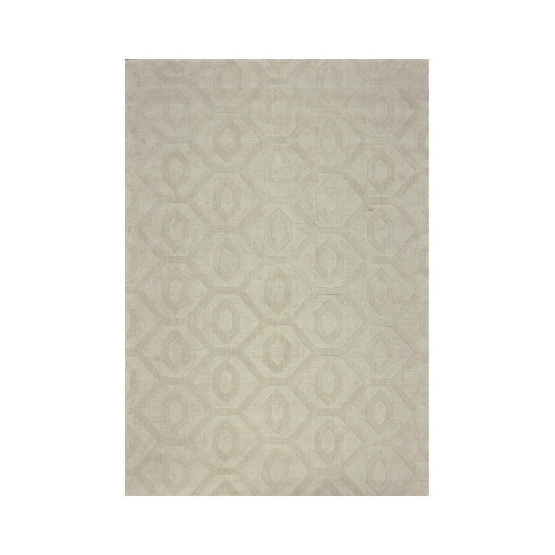 Tapis crème géométrique polyester 160x230 cm Heraklion  - 1