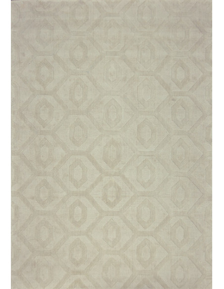 Tapis crème géométrique polyester 160x230 cm Heraklion  - 1