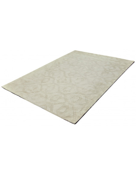 Tapis crème géométrique polyester 160x230 cm Heraklion  - 2