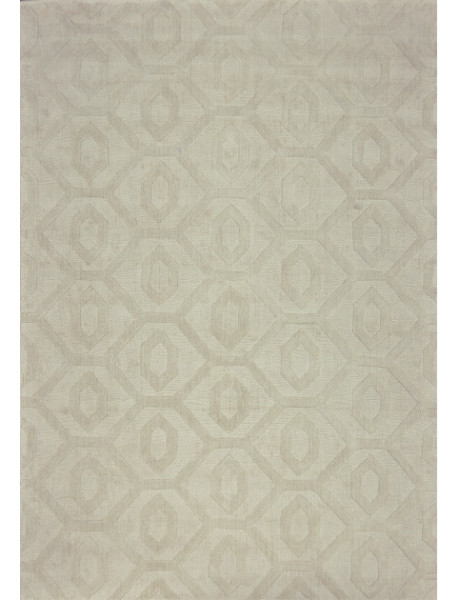 Tapis ivoire géométrique en polyester 190x290 cm Heraklion  - 1