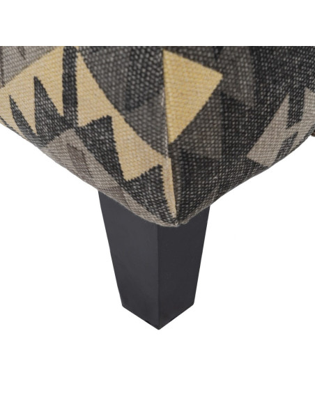 Fauteuil ethnique taupe en coton 91x90x95 cm Esmarano Ixia - 12