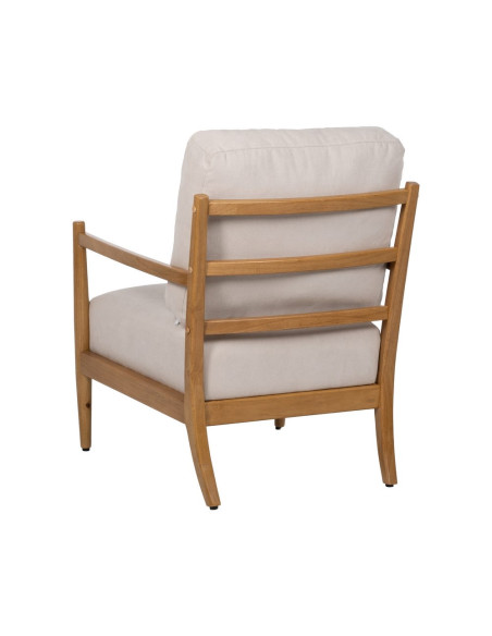 Fauteuil scandinave blanc cassé tissu et bois 65x71x88 cm Tarenano Ixia - 3