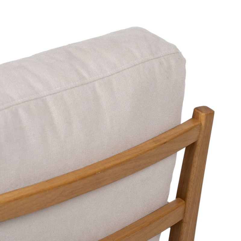 Fauteuil scandinave blanc cassé tissu et bois 65x71x88 cm Tarenano Ixia - 11
