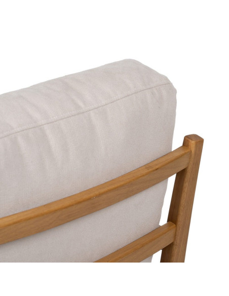 Fauteuil scandinave blanc cassé tissu et bois 65x71x88 cm Tarenano Ixia - 11