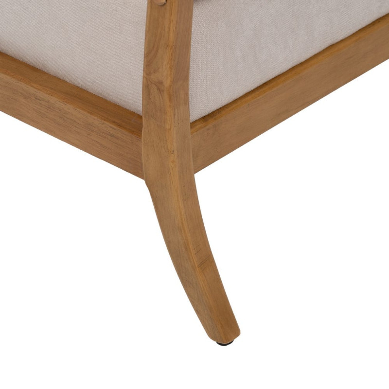 Fauteuil scandinave blanc cassé tissu et bois 65x71x88 cm Tarenano Ixia - 13
