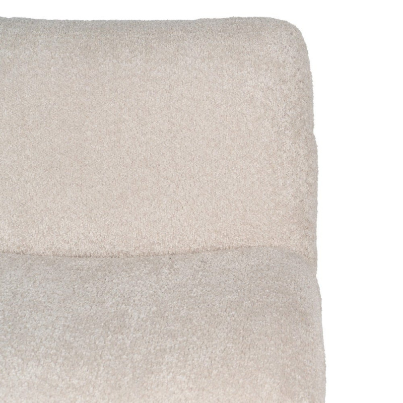 Fauteuil lounge bouclette beige 62x86x69 cm Varelaro Ixia - 4