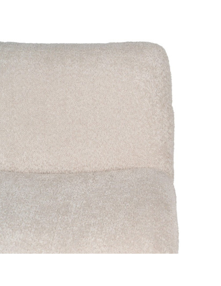 Fauteuil lounge bouclette beige 62x86x69 cm Varelaro Ixia - 4