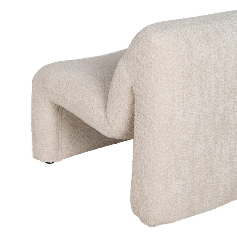Fauteuil lounge bouclette beige 62x86x69 cm Varelaro Ixia - 7