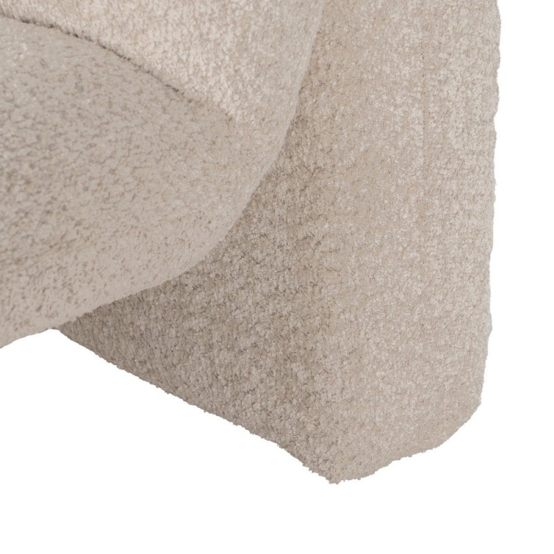 Fauteuil lounge bouclette beige 62x86x69 cm Varelaro Ixia - 9