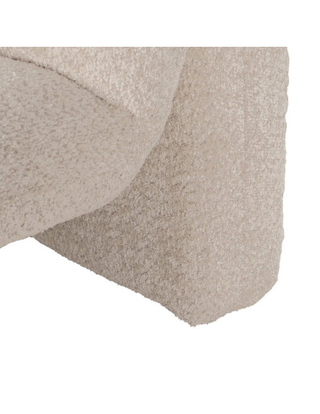 Fauteuil lounge bouclette beige 62x86x69 cm Varelaro Ixia - 9