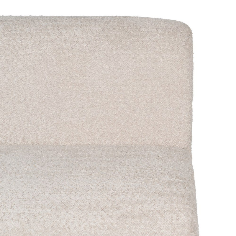 Fauteuil bas bouclette beige 60x90x63 cm Harelero Ixia - 5