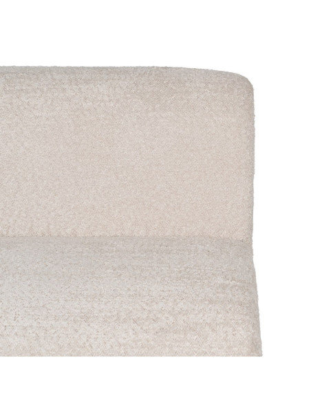 Fauteuil bas bouclette beige 60x90x63 cm Harelero Ixia - 5