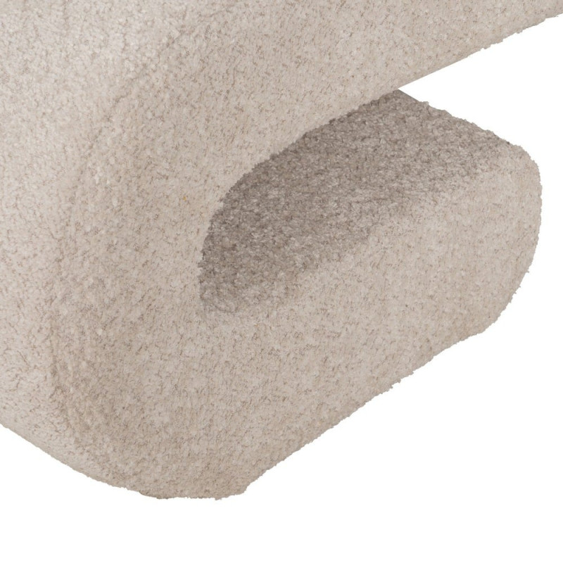 Fauteuil bas bouclette beige 60x90x63 cm Harelero Ixia - 10