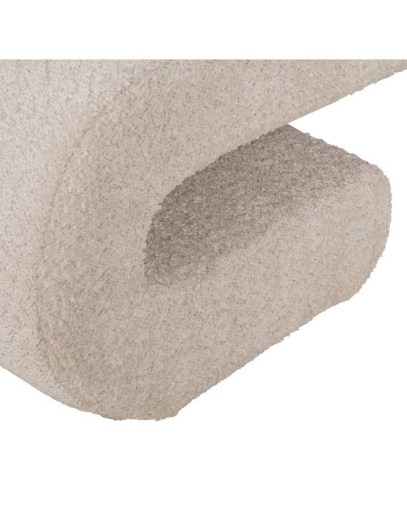Fauteuil bas bouclette beige 60x90x63 cm Harelero Ixia - 10