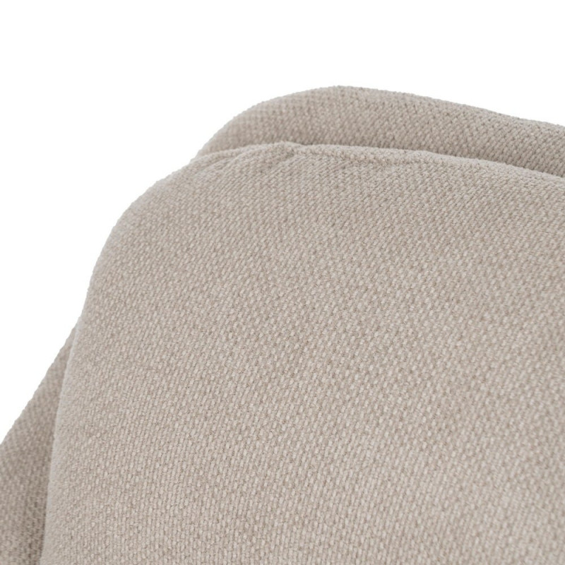 Fauteuil enveloppant beige tissu et métal 69x73x79 cm Gorelivo Ixia - 6