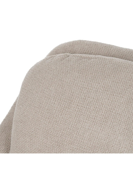 Fauteuil enveloppant beige tissu et métal 69x73x79 cm Gorelivo Ixia - 6