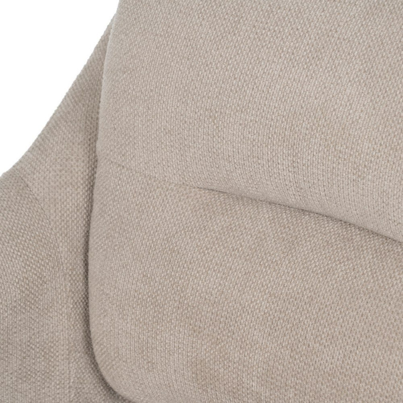 Fauteuil enveloppant beige tissu et métal 69x73x79 cm Gorelivo Ixia - 7