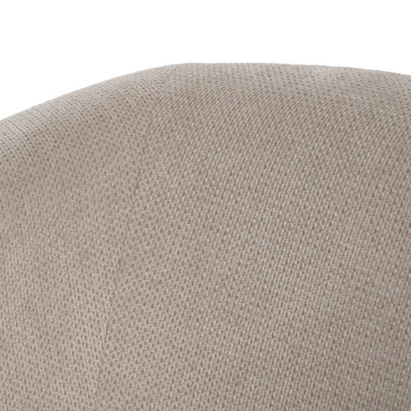 Fauteuil enveloppant beige en tissu et métal noir 77x72x68 cm Lareloro Ixia - 6