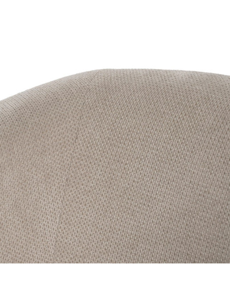 Fauteuil enveloppant beige en tissu et métal noir 77x72x68 cm Lareloro Ixia - 6