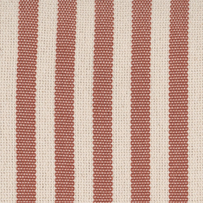 Fauteuil rayé terracotta tissu et hévéa 54x64x73 cm Elarano Ixia - 10