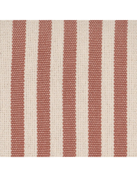Fauteuil rayé terracotta tissu et hévéa 54x64x73 cm Elarano Ixia - 10