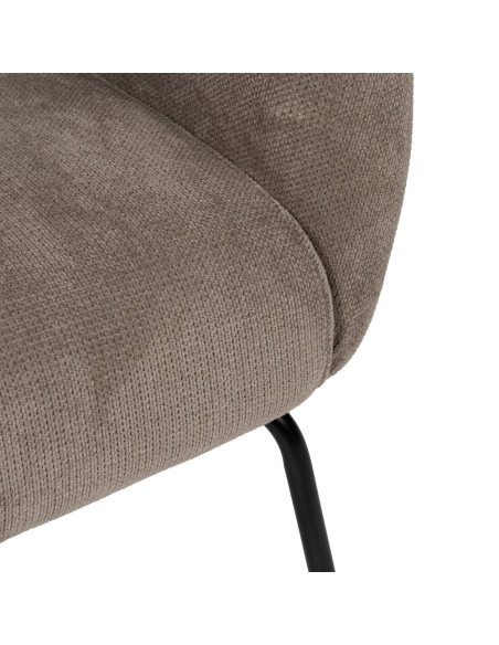 Fauteuil lounge taupe en tissu polyester 77x72x68 cm Lareloro Ixia - 7