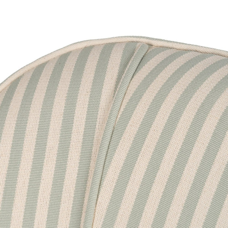 Fauteuil rayé vert sauge en tissu et hévéa 54x64x73 cm Elarano Ixia - 6