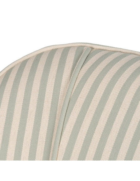 Fauteuil rayé vert sauge en tissu et hévéa 54x64x73 cm Elarano Ixia - 6
