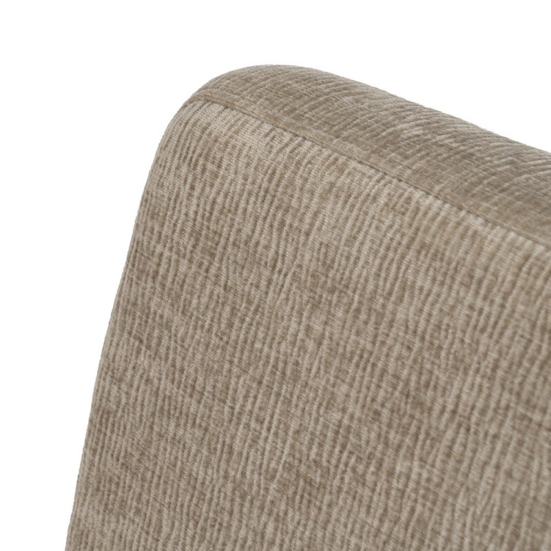 Fauteuil scandinave beige en tissu et bois 74x76x85 cm Oreloro Ixia - 8
