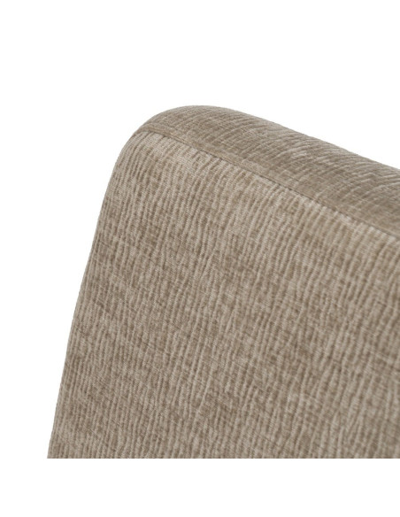 Fauteuil scandinave beige en tissu et bois 74x76x85 cm Oreloro Ixia - 8