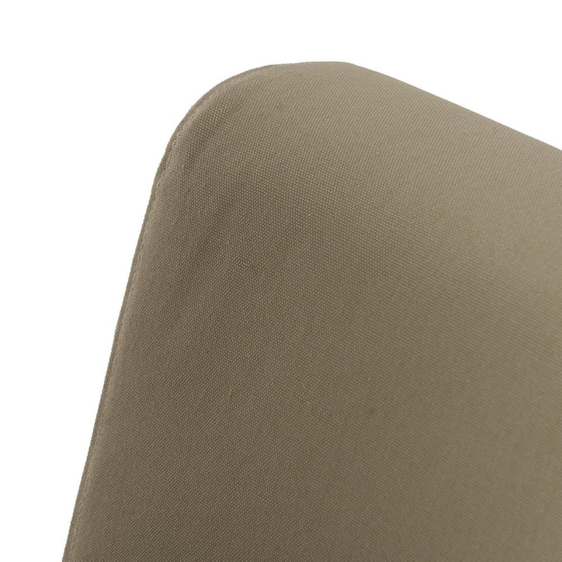 Fauteuil lounge beige en tissu et hévéa 66x85x74 cm Areleno Ixia - 9