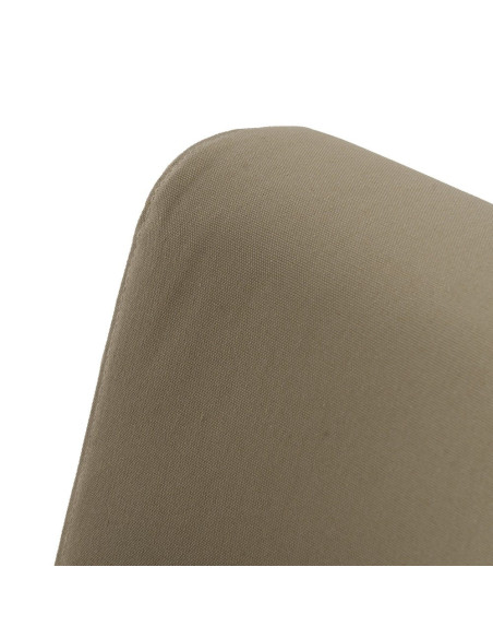 Fauteuil lounge beige en tissu et hévéa 66x85x74 cm Areleno Ixia - 9