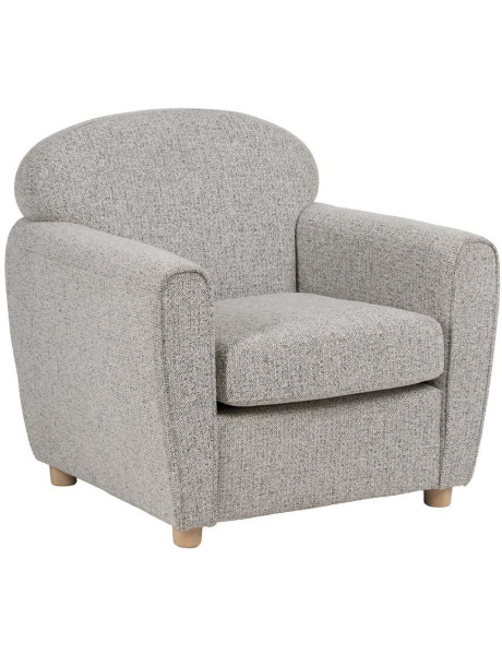 Fauteuil club gris chiné en tissu 81x75x82 cm Orlenivo Ixia - 1