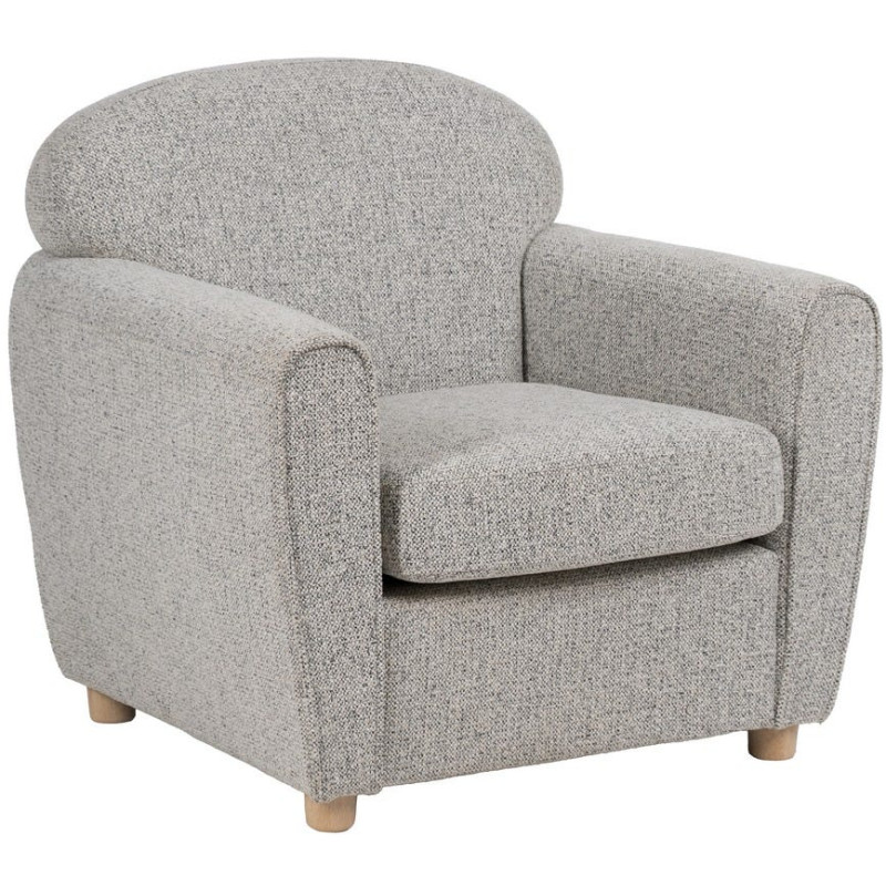 Fauteuil club gris chiné en tissu 81x75x82 cm Orlenivo Ixia - 1