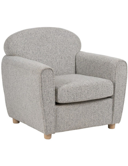 Fauteuil club gris chiné en tissu 81x75x82 cm Orlenivo Ixia - 1