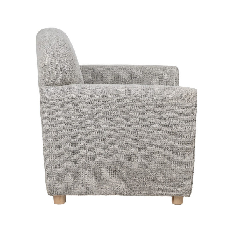 Fauteuil club gris chiné en tissu 81x75x82 cm Orlenivo Ixia - 3