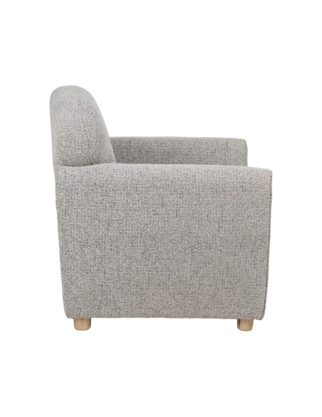 Fauteuil club gris chiné en tissu 81x75x82 cm Orlenivo Ixia - 3