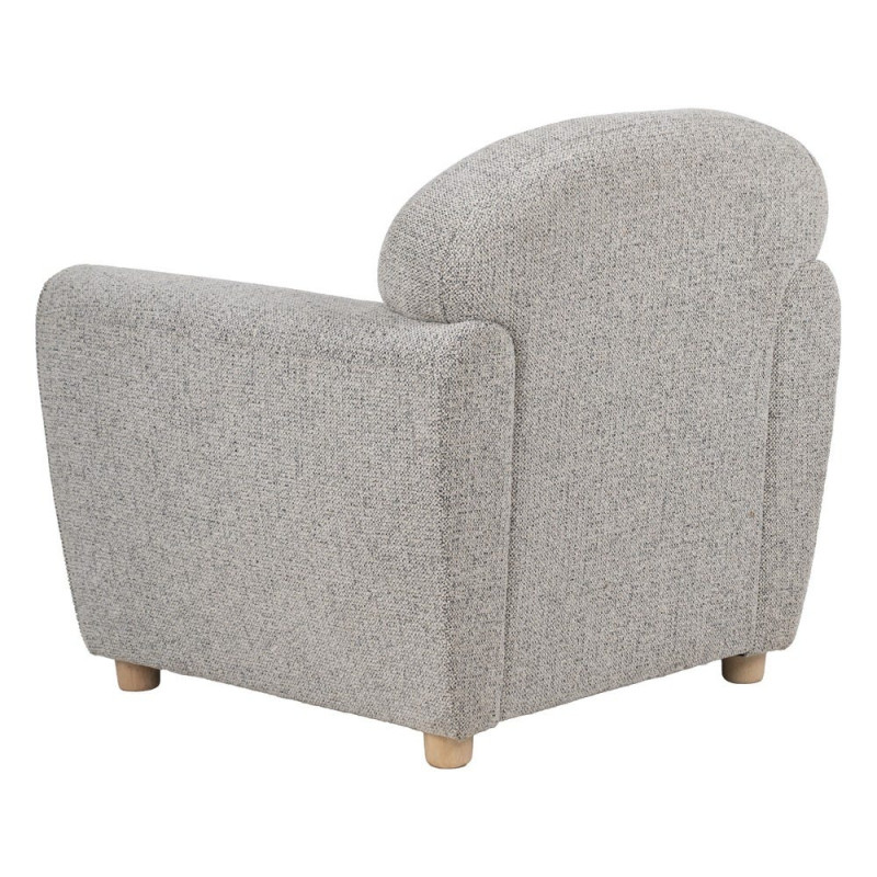 Fauteuil club gris chiné en tissu 81x75x82 cm Orlenivo Ixia - 4