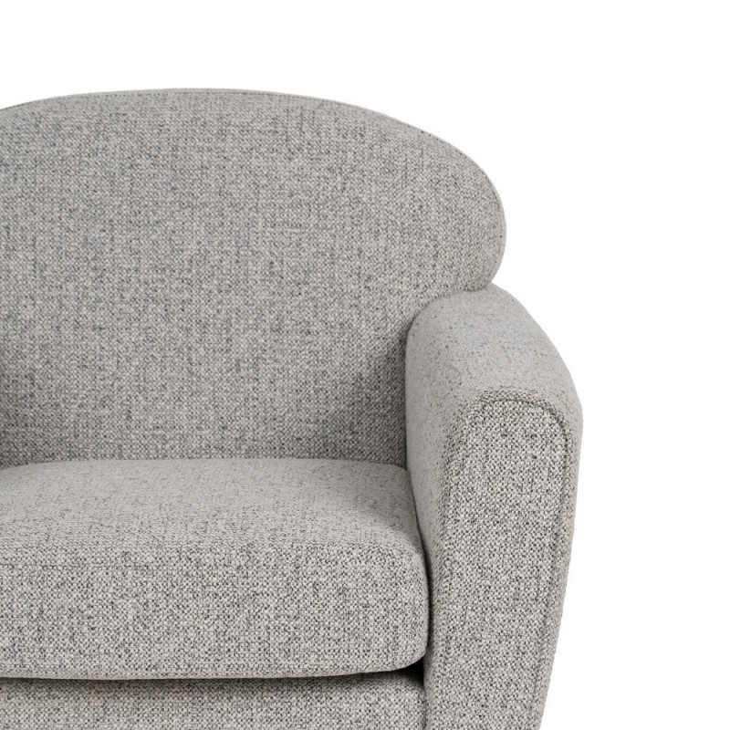 Fauteuil club gris chiné en tissu 81x75x82 cm Orlenivo Ixia - 5