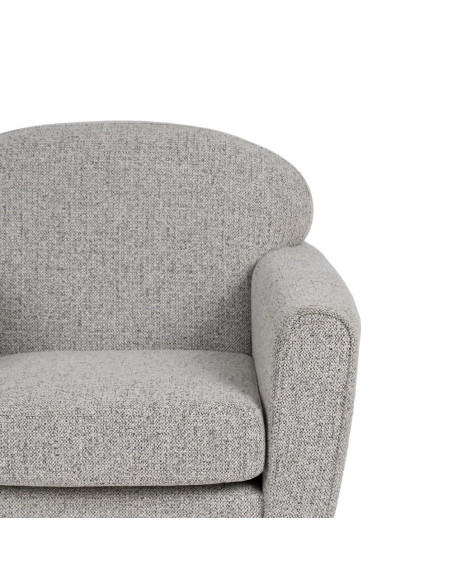 Fauteuil club gris chiné en tissu 81x75x82 cm Orlenivo Ixia - 5