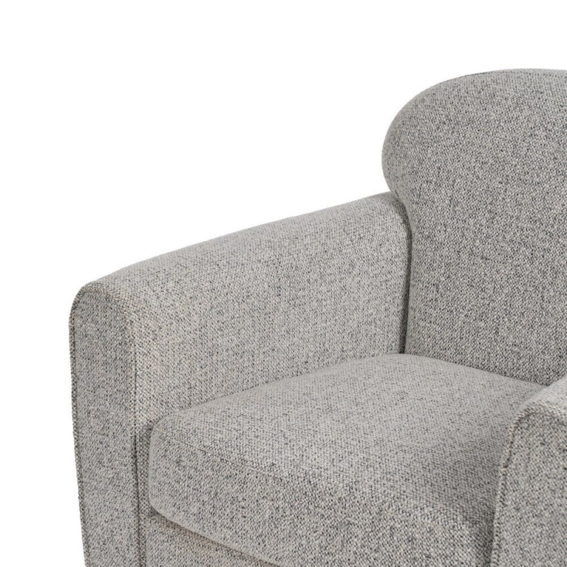 Fauteuil club gris chiné en tissu 81x75x82 cm Orlenivo Ixia - 6