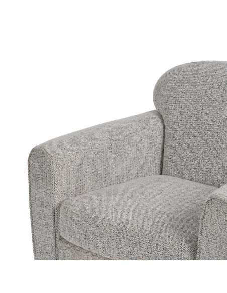 Fauteuil club gris chiné en tissu 81x75x82 cm Orlenivo Ixia - 6