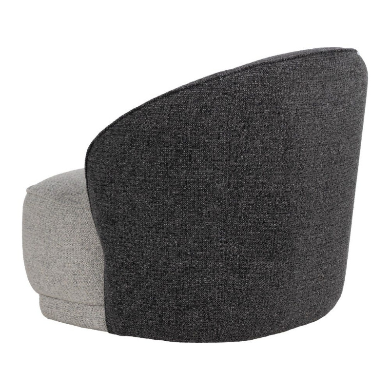 Fauteuil cosy bicolore gris et grège 78x81x74 cm Sareledo Ixia - 4